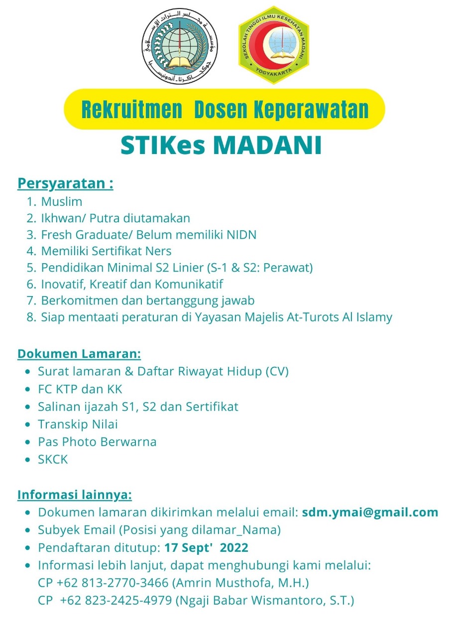Rekruitmen Dosen Keperawatan  STIKes MADANI