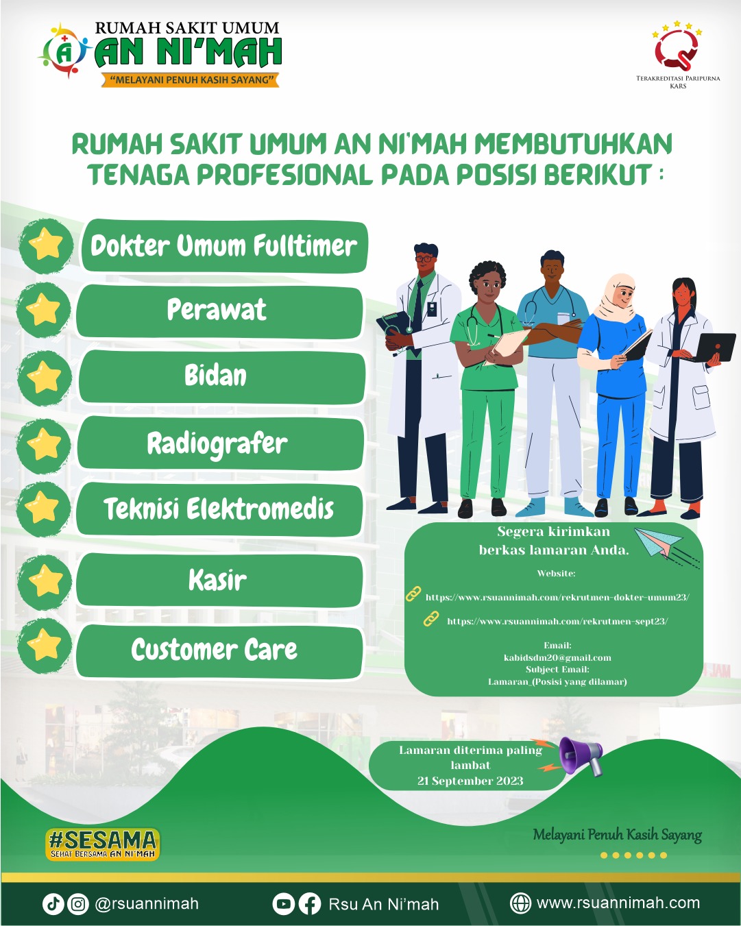 LOWONGAN RSU AN NI’MAH Wangon