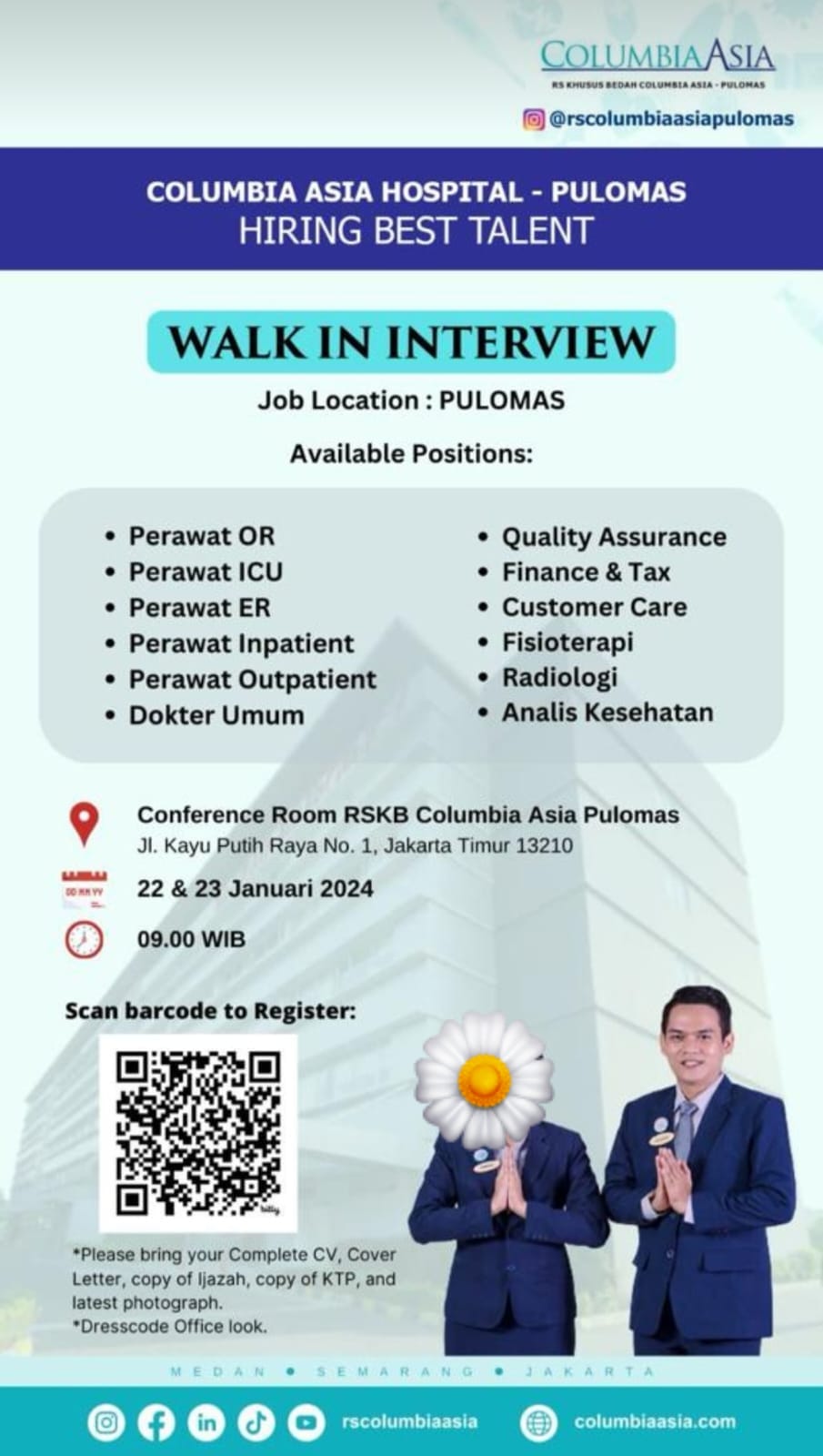 COLUMBIA ASIA HOSPITAL – PULOMAS  HIRING BEST TALENT